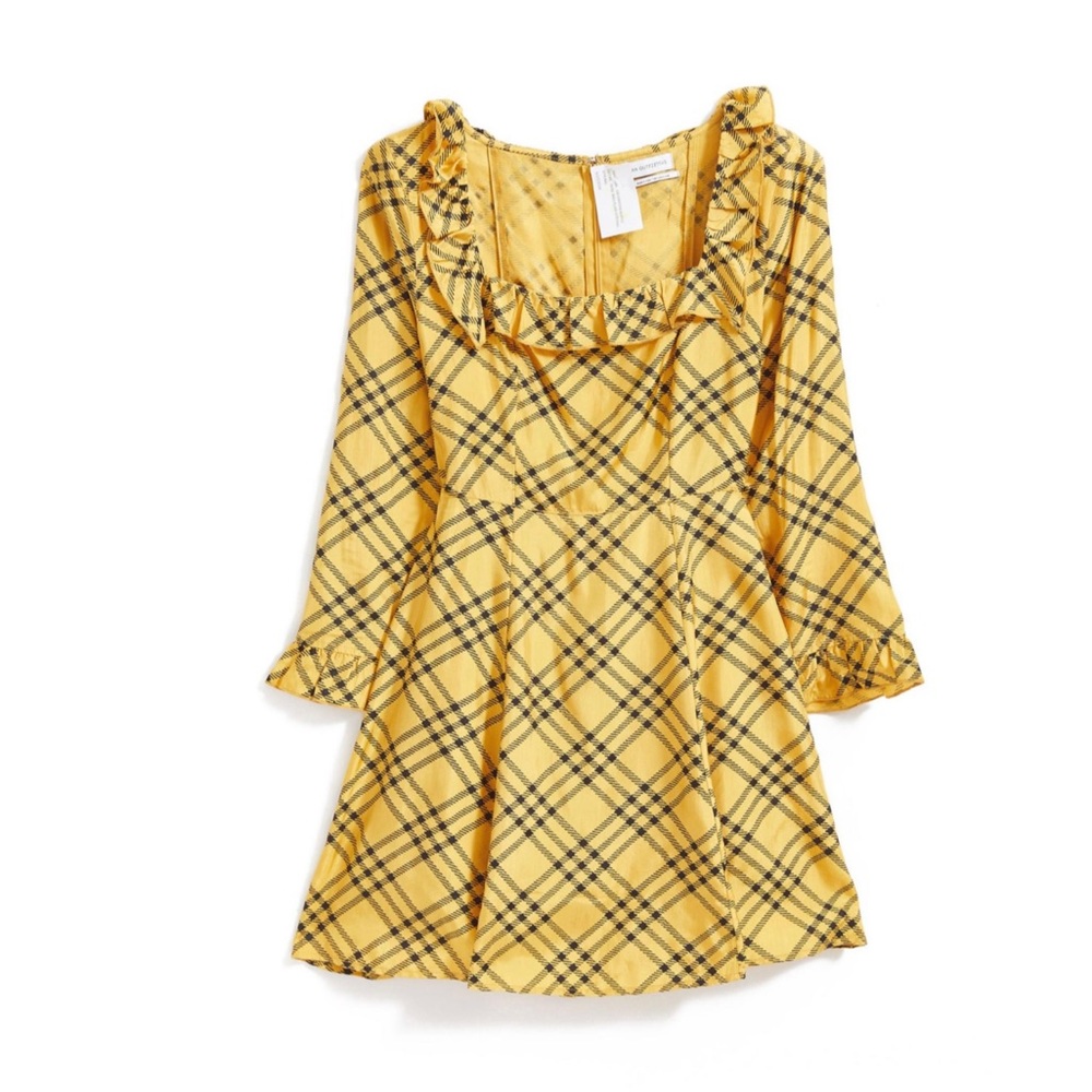 #16 - UO Kristen Plaid Ruffle Square-Neck Dress - Picture 6 of 7